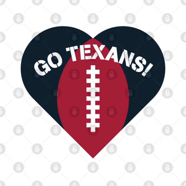 Heart Shaped Houston Texans by Rad Love