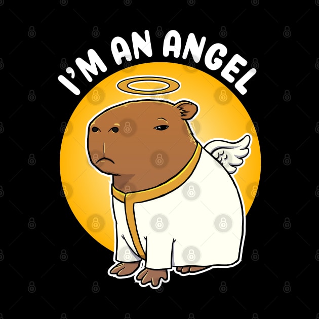 I'm an Angel Capybara Cartoon by capydays