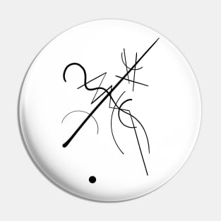 Kandinsky Black Lines Pin