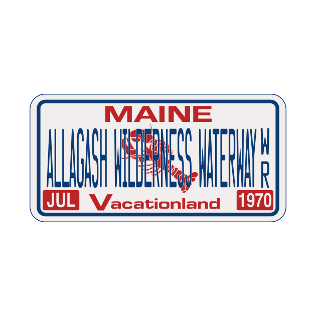 Allagash Wilderness Waterway Wild River license plate by nylebuss