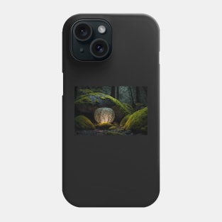 Exotic soft glow lamp in thick green forest Phone Case