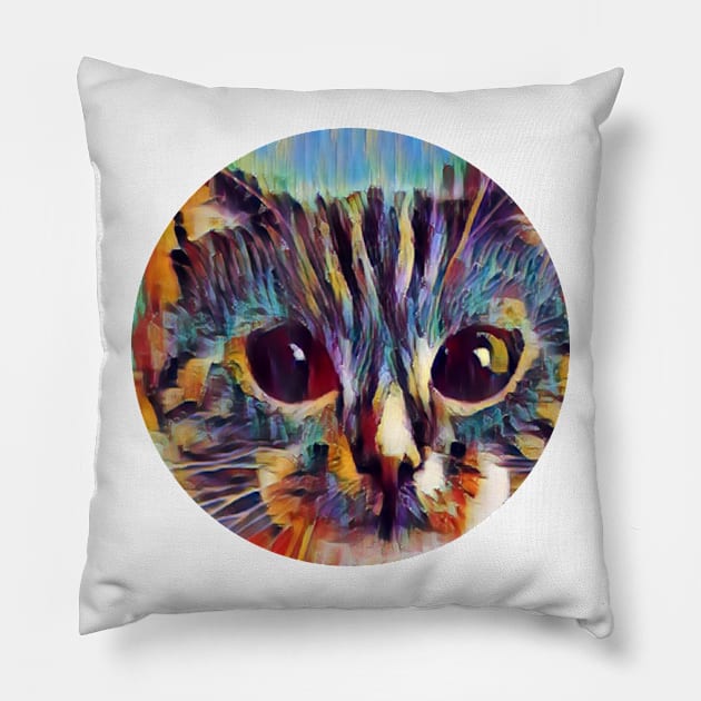 Cheerful floppy cat Pillow by GoranDesign