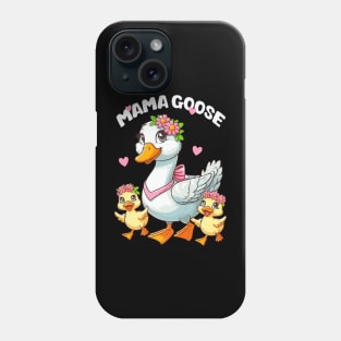 Moma goose with kids Phone Case