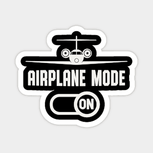 Airplane Mode On Aircraft Flying Pilot Magnet