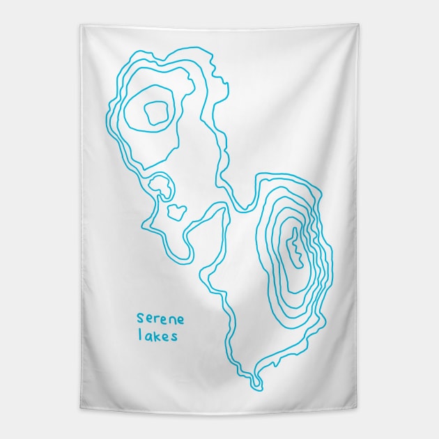 Serene Lakes V1 Tapestry by simplistictees