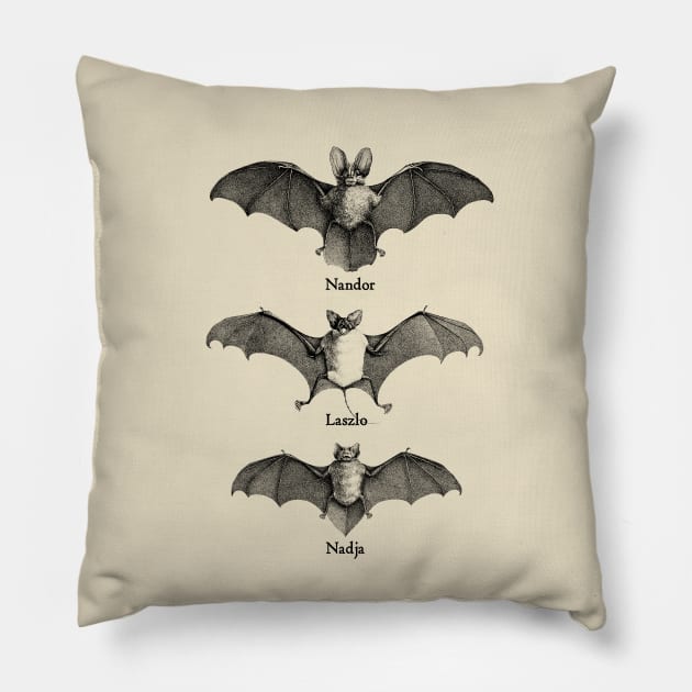 Vintage Vampire Bats Pillow by sticks and bones vintage