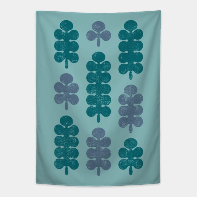 Forest after rain. Tree pattern Tapestry by lents