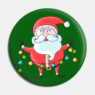 Santa Holding Lights Pin