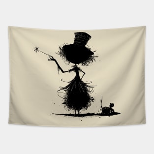 Crazy Cat Lady Witch Tapestry