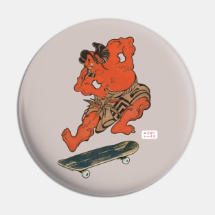 Skating Raijin Pin