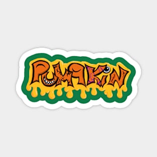 Cute Pumpkin Graffiti Magnet