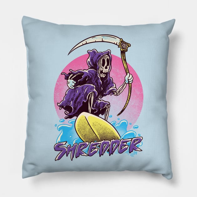 Wakesurfing Death - Boat Surfing Pillow by anycolordesigns