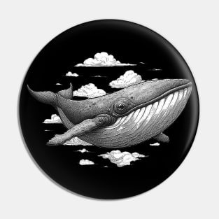 Blue whale in the Sky Pin