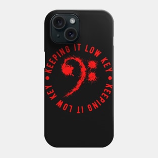 Bass Clef Red - Keeping It Low Key Funny Music Lovers Gift Phone Case