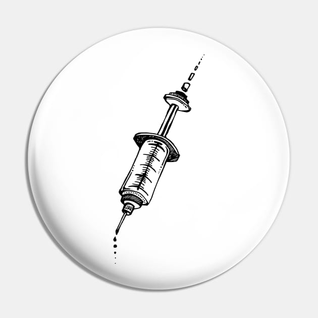 Injection Needle Pin by TKDoodle