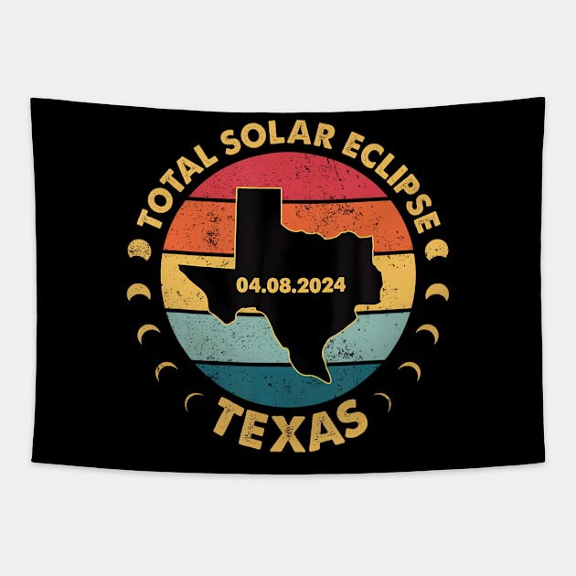 Solar Eclipse 2024 Texas Solar Eclipse Tapestry by SanJKaka