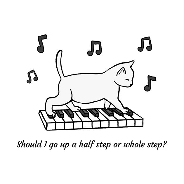 Music Theory Cat by Kelly Louise Art