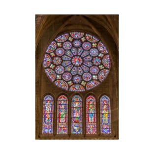 Rose Window of the Southern Transept of Chartres Cathedral, France T-Shirt