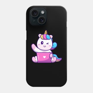 Cute Working On Laptop Cartoon Phone Case