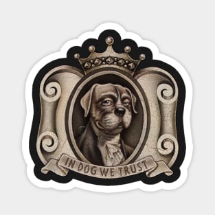 In Dog We Trust (emblem) Magnet