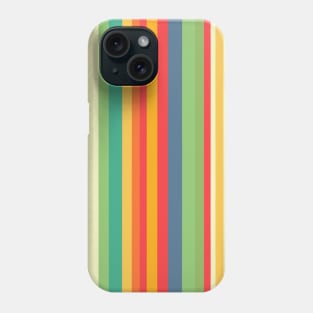 Colorful Vertical  Stripes Retro 70s Pattern Phone Case