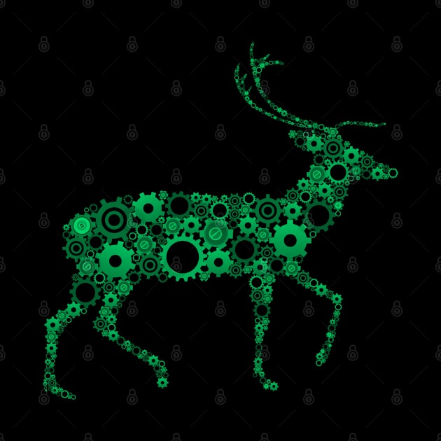 DEER MADE OF GEARS by RENAN1989