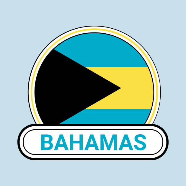 Bahamas Country Badge - Bahamas Flag by Yesteeyear