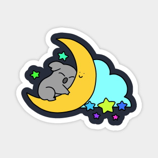 Koala Hugging a Crescent Moon Magnet