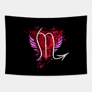 Scorpio - Red Roses Tapestry