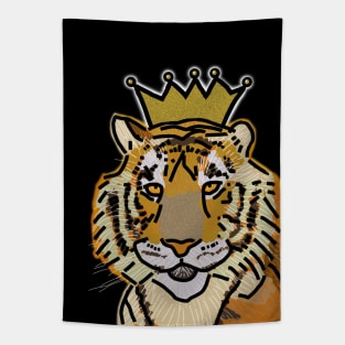 Big Cats Tiger Crown Tapestry