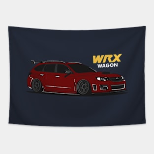 Subie Wagon Red Tapestry