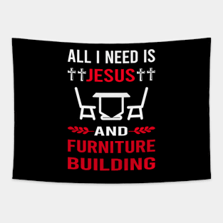 I Need Jesus And Furniture Building Carpentry Carpenter Tapestry