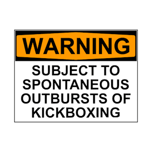 WARNING: SUBJECT TO SPONTANEOUS OUTBURSTS OF KICKBOXING T-Shirt