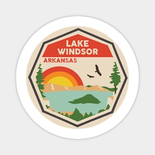 Lake Windsor Arkansas Colorful Scene Magnet