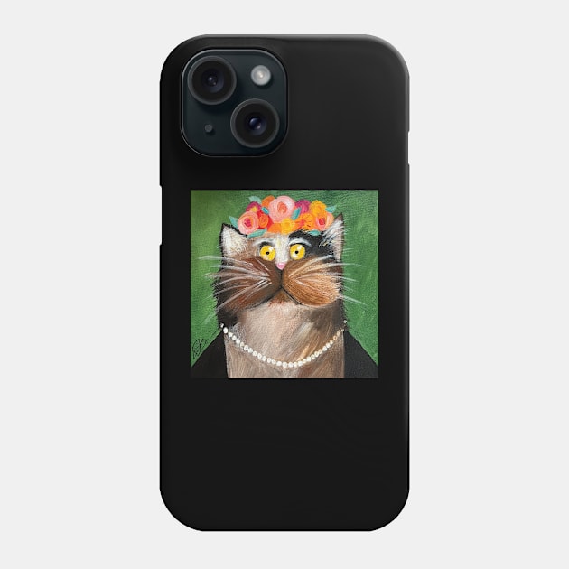 Frida Catlo Phone Case by Laurie Stein Art