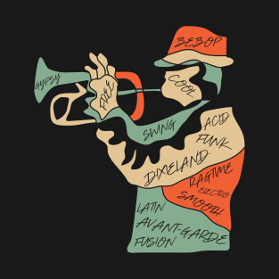 Colorful Jazz Musician Trumpeter T-Shirt