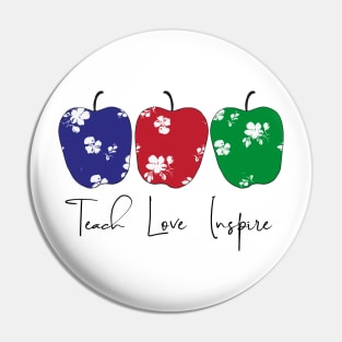 Teach, Love, Inspire with apples Pin