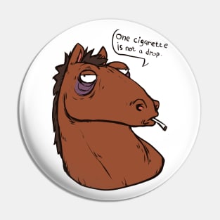 horse with a cigarette Pin