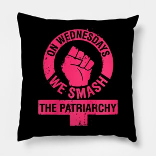 On Wednesdays We Smash Women Rights Day 8 Raglan Pillow