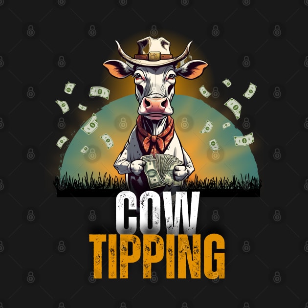 Cow Tipping by Kenny The Bartender's Tee Emporium