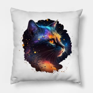 Cosmic Cat: Superiority in Space Pillow