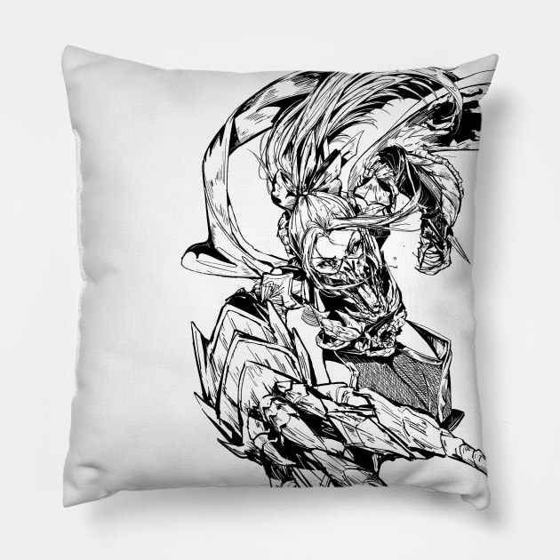 Monster Hunter Odogaron Pillow by meltyrice