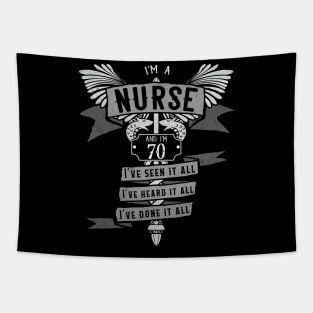 Funny 70th Birthday Nurse Gift Idea Tapestry