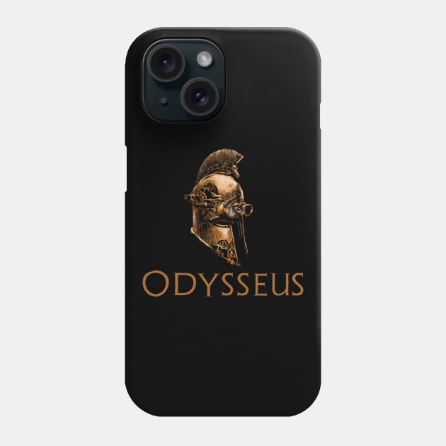 Odysseus - Steampunk Ancient Greek Helmet - Trojan War Phone Case by Styr Designs