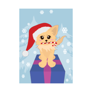 Christmas Puppy (Painting) T-Shirt