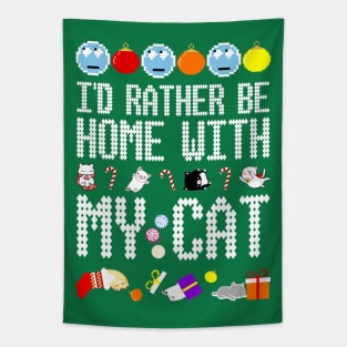 At the Holiday Party Like: I'd Rather Be Home With My Cat Tapestry