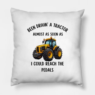 Tractor Truck Trucking Fun Agriculture Vintage Farmer Pillow