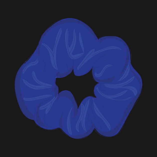 Royal blue Scrunchie by snowshade