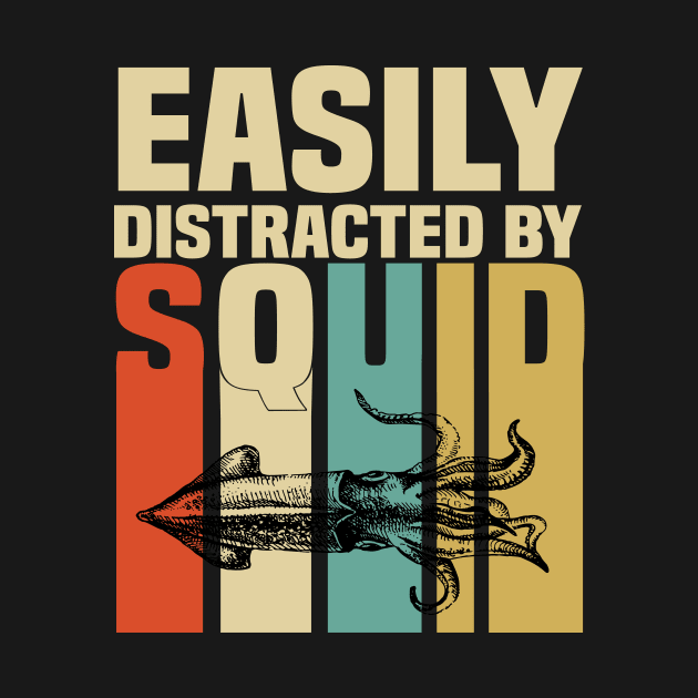 Squid Retro Funny & humor Squids Cute & Cool Art Design Lovers by zyononzy