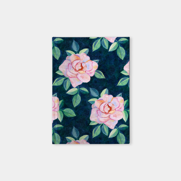 Simple Pink Rose Oil Painting Pattern Rose Notizblock
